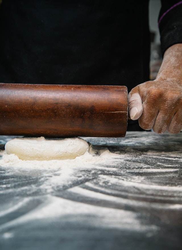 Person Making Dough